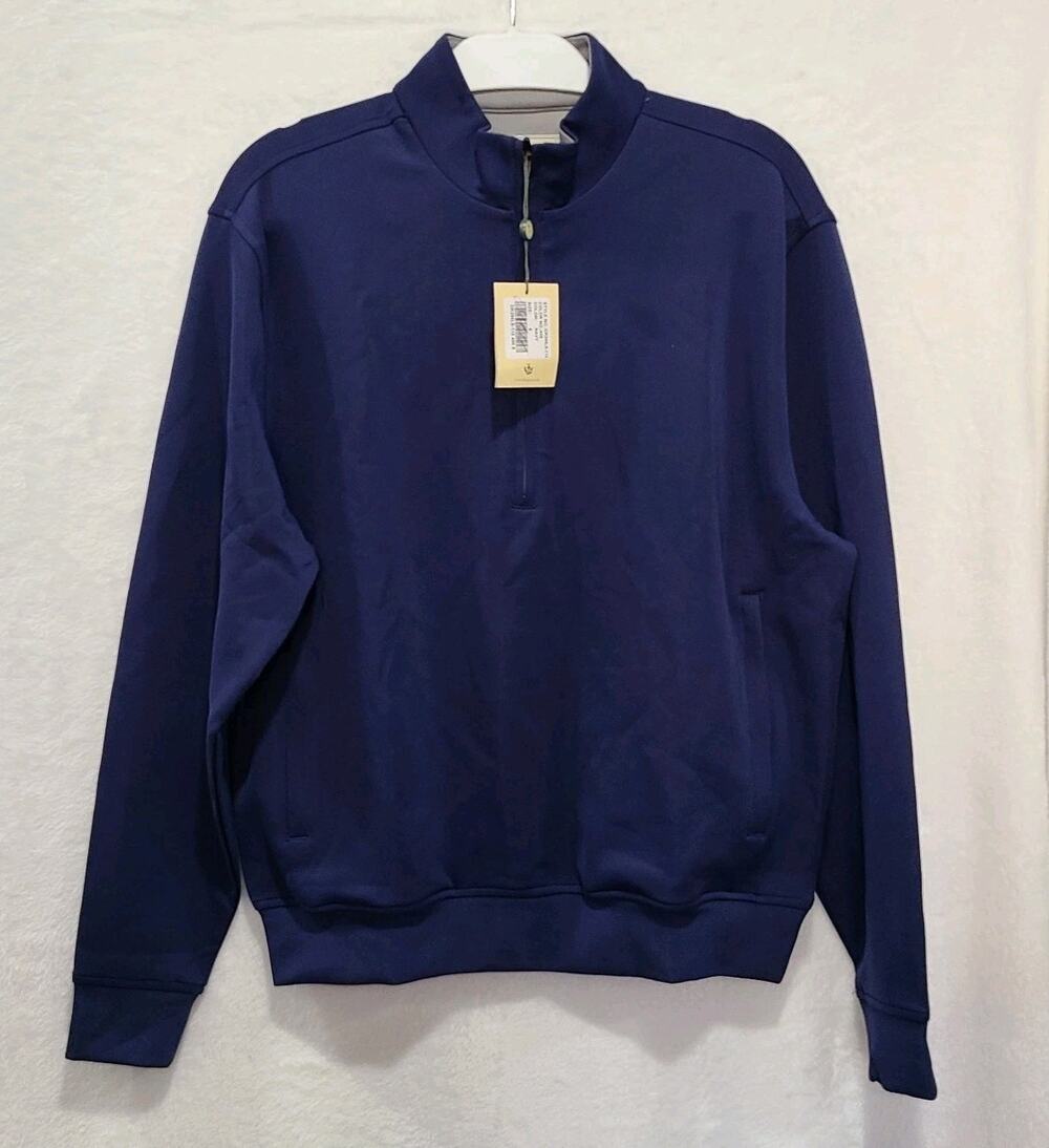 NWT Donald Ross Performance 1/2 Zip Golf Long Sleeve Pullover Men’s Small Navy